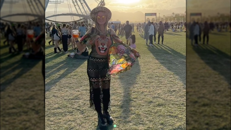 Heidi Klum smiling at Coachella