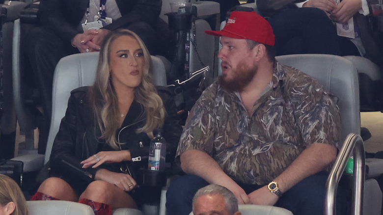 Luke Combs in stadium seats