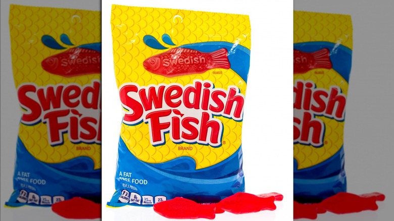 Sweetish fish bag and candies