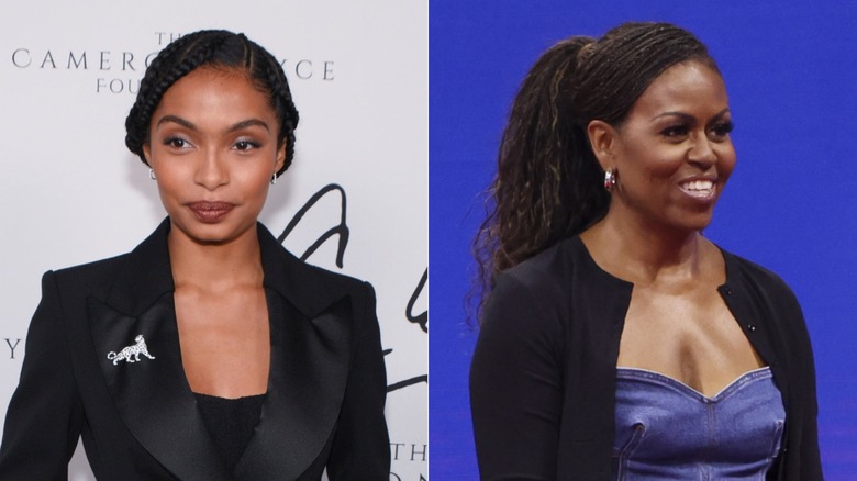 split image Yara Shahidi smiling