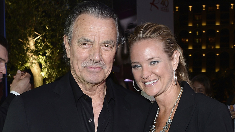 Eric Braeden Sharon Case smiling