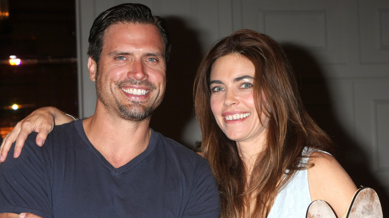 Joshua Morrow Amelia Heinle smiling