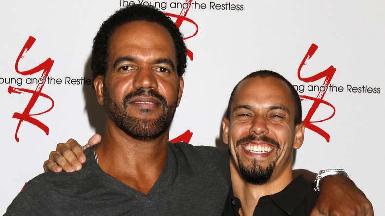 Kristoff St. John and Bryton James smiling