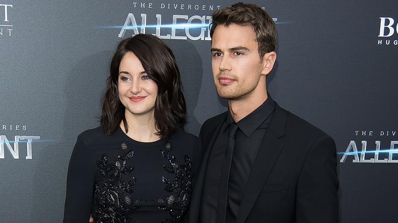 Shailene Woodley and Theo James at the Allegiant premiere