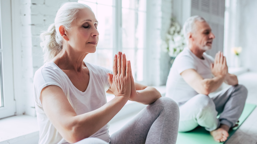 People doing yoga