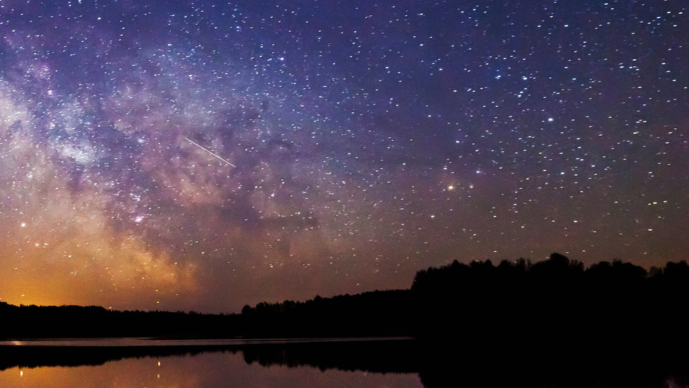 landscape with a clear night sky