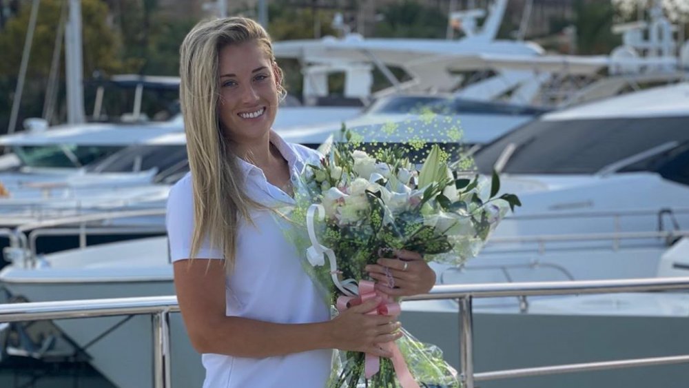 Former Below Deck star June Foster with flowers