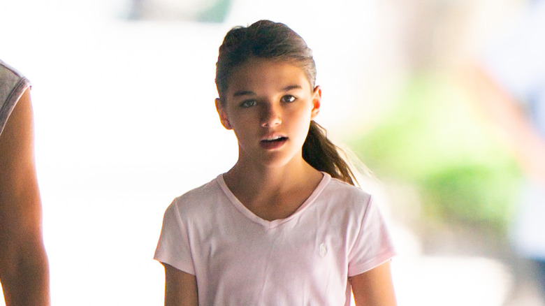 Child Suri Cruise walking 