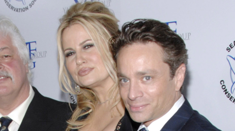 Jennifer Coolidge and Chris Kattan on a  red carpet