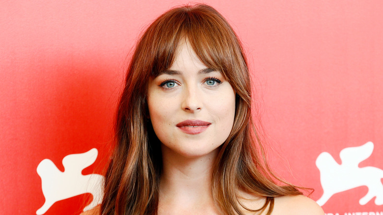 Dakota Johnson with curtain bangs