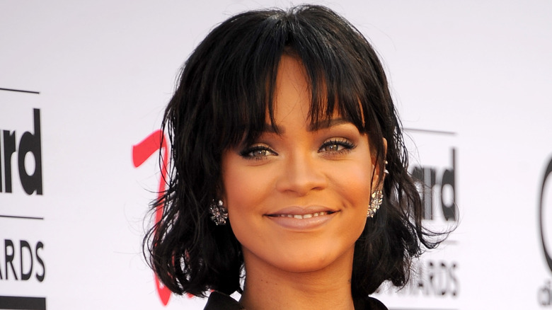 Rihanna with bangs