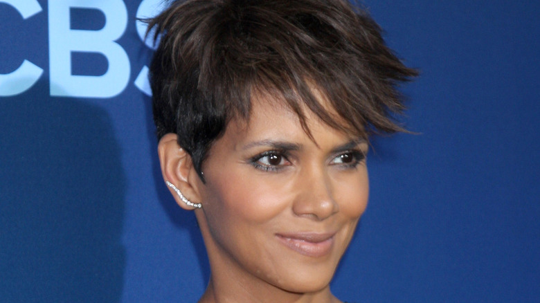 Halle Berry with pixie cut