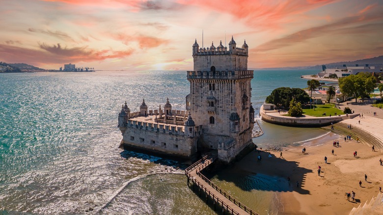 Castle on a Portugese beach