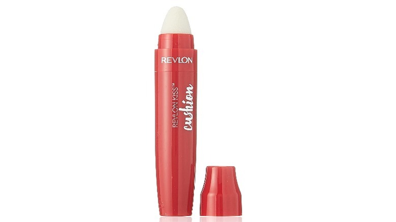 Revlon lipstick tube next to cap