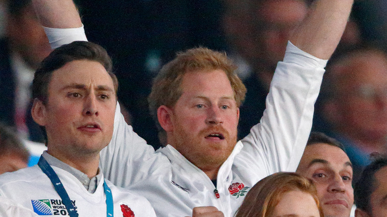 Charlie and Harry at a sporting event