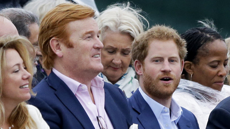 Harry and Mark Dyer in the stands 