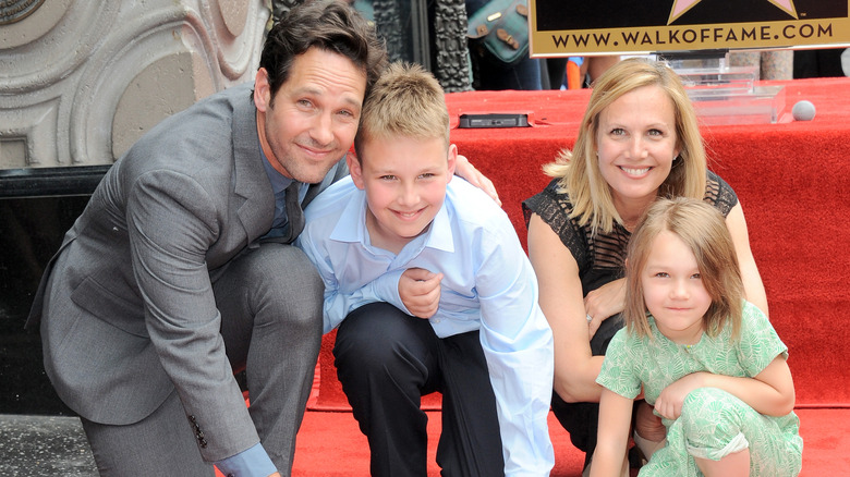 Paul Rudd and Julie Yaeger with children