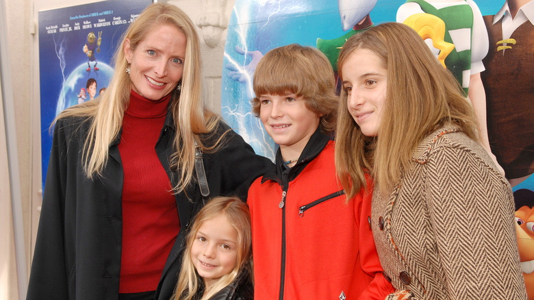 Jane Sibbett with her three children 