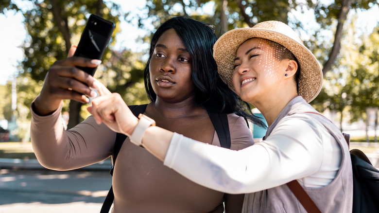 couple taking a selfie 