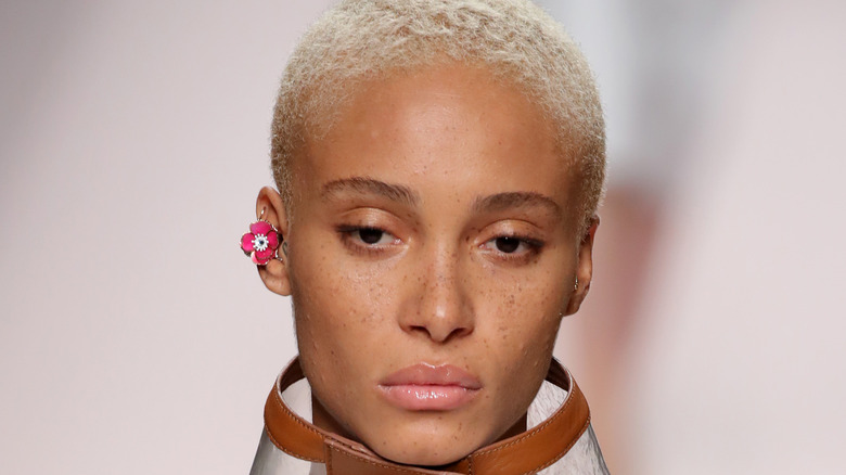 Adwoa Aboah walking 2019 Milan Fashion Week