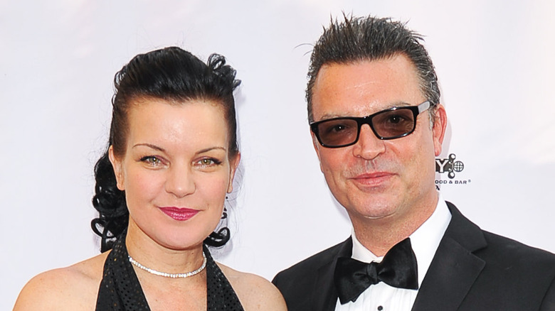 Pauley Perrette and Thomas Arklie pose together