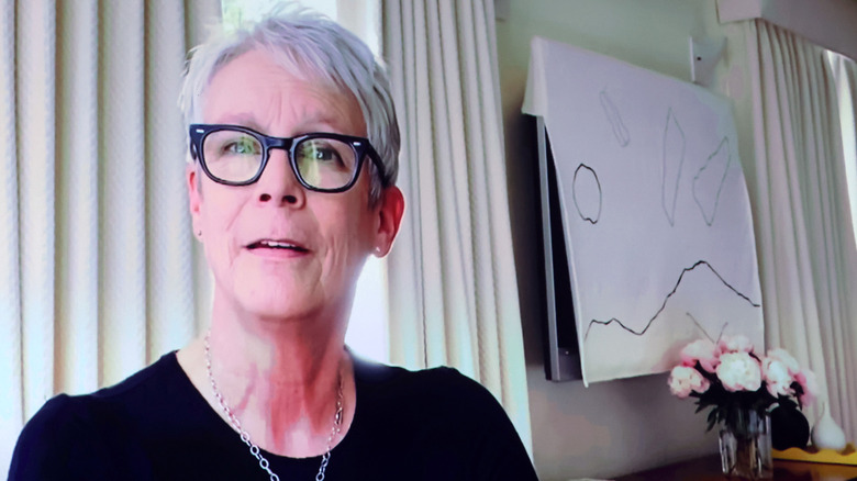 Jamie Lee Curtis during the 2022 Golden Globe awards