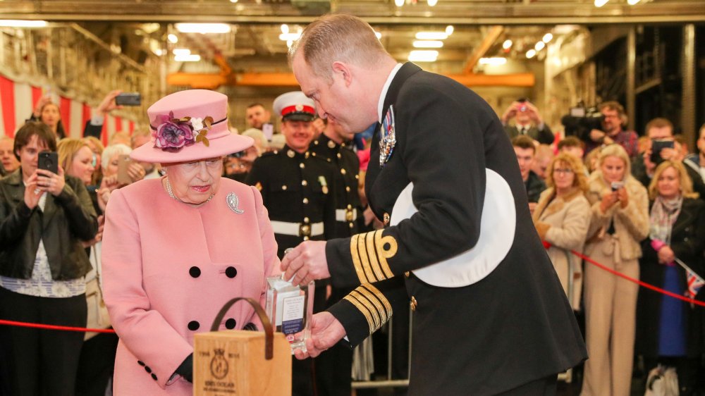 Queen Elizabeth presented with gin 