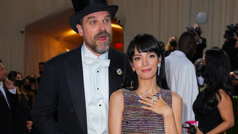 David Harbour and Lily Allen at the 2022 Met Gala