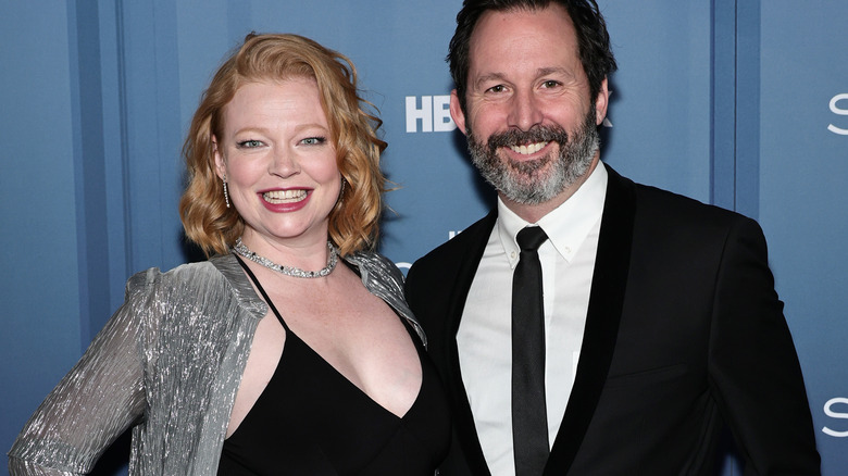 Sarah Snook and Dave Lawson smiling