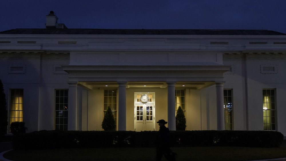 Darkened West Wing of the White House