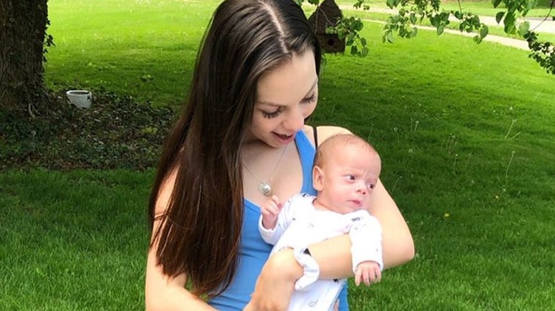 Sophie Gonzalez and her baby