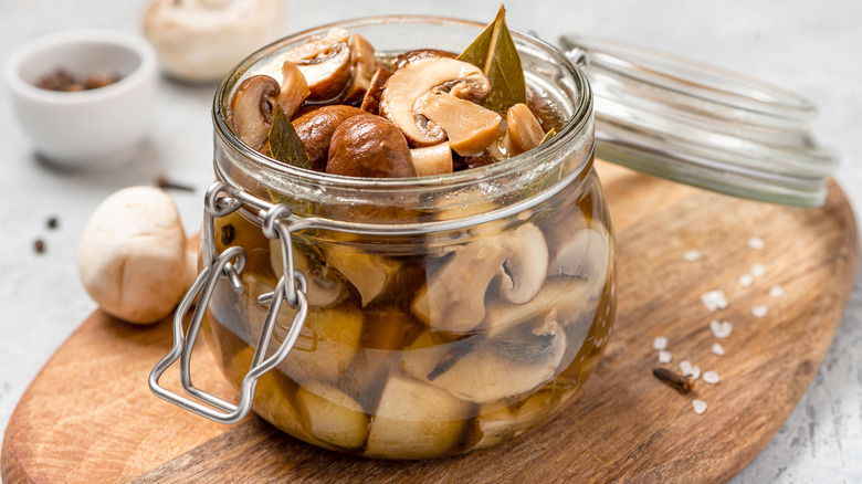 jar of mushrooms