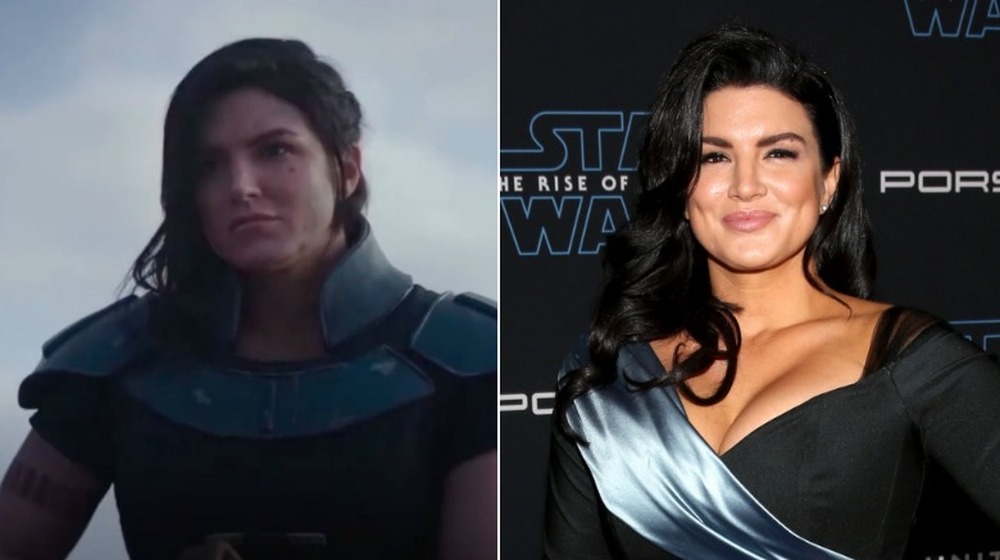 Gina Carano, split image