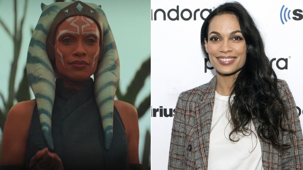 Rosario Dawson, split image