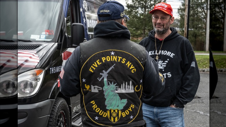 Man with Proud Boys jacket