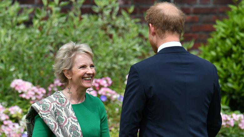 Julia Samuel and Prince Harry smiling 