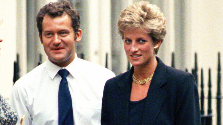 Paul Burrell and Diana smiling 