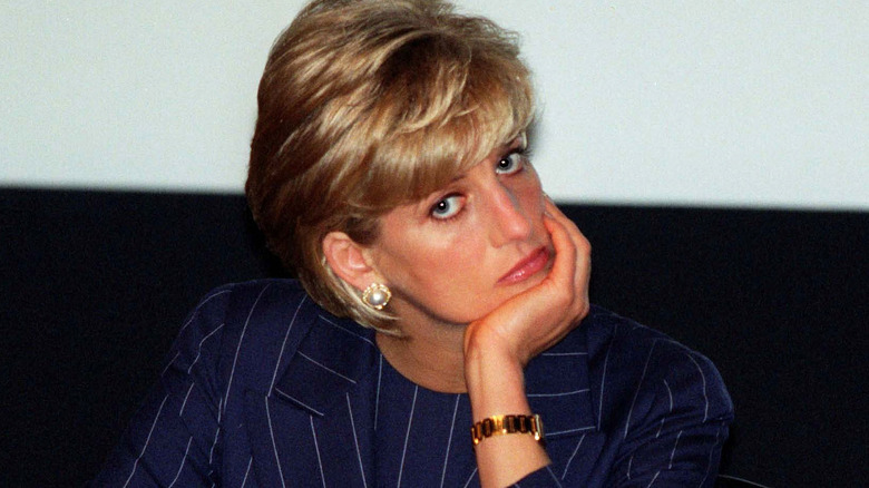 Princess Diana posing 