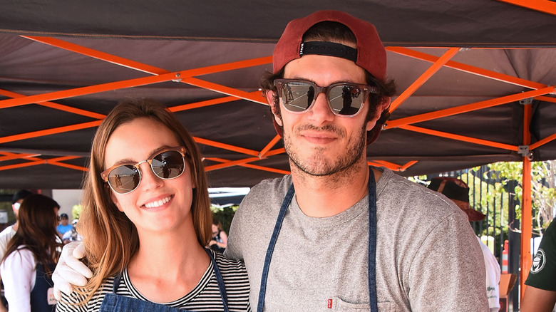 Leighton Meester and Adam Brody attending a fundraising event