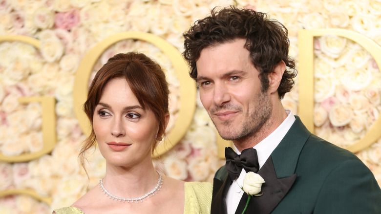 Leighton Meester and Adam Brody attending a red carpet event