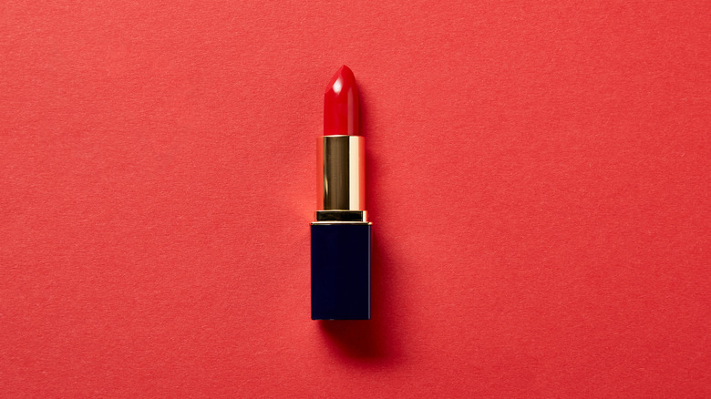 Red lipstick, a popular makeup choice