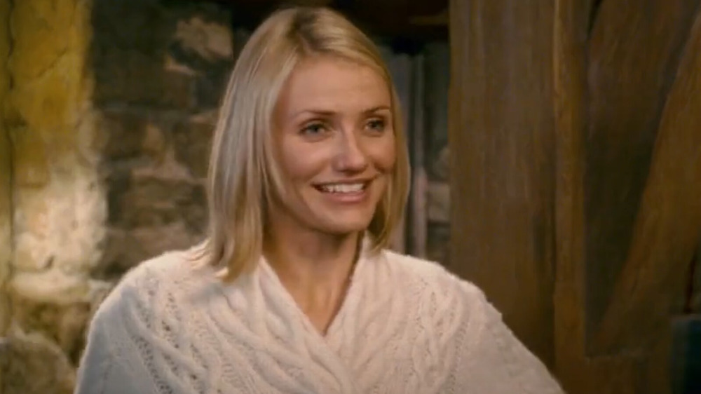 Cameron Diaz in a white sweater in The Holiday 