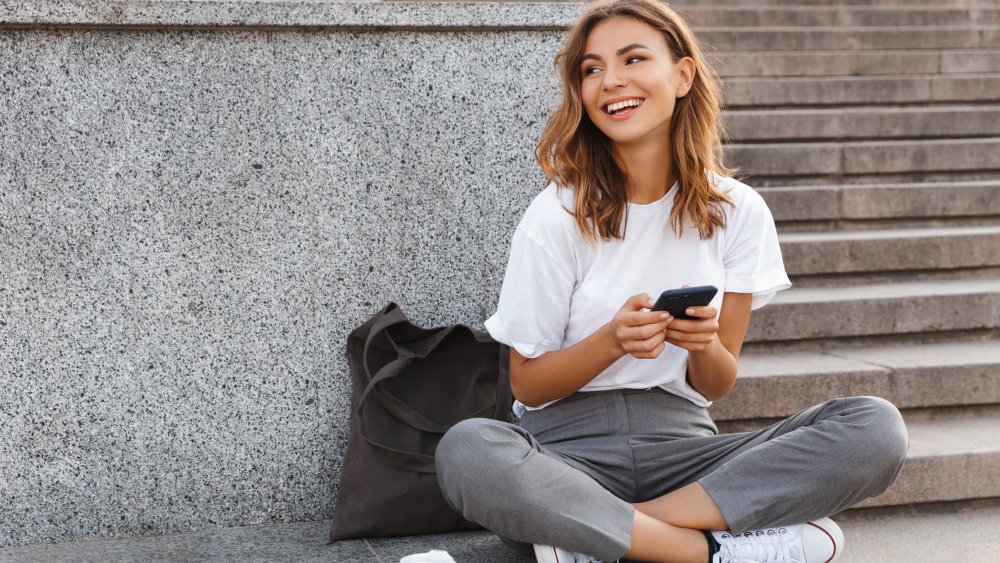 woman on cell phone