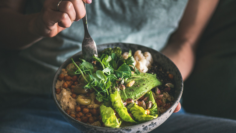 Bowl of healthy food 