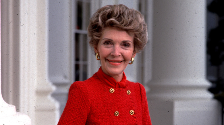 Nancy Reagan smiling