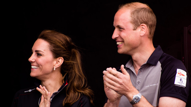 Kate Middleton and Prince William clapping