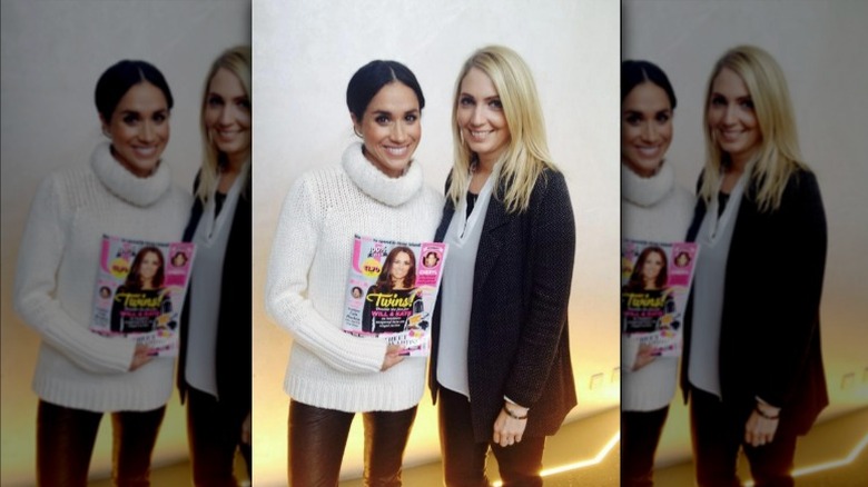 Meghan posing with Denise Cash