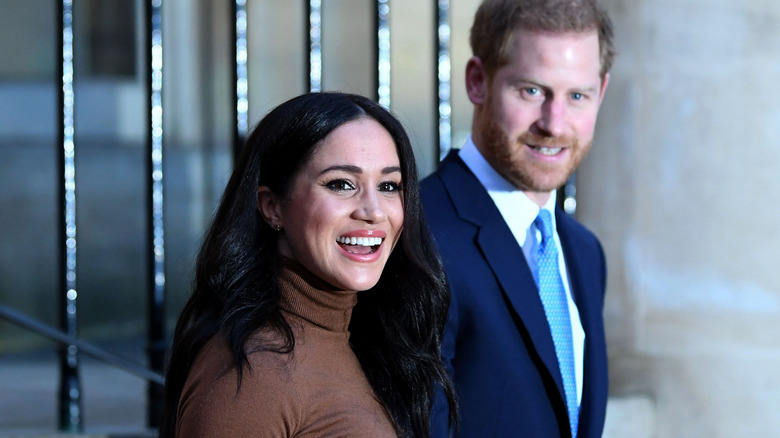 Meghan Markle and Prince Harry smiling