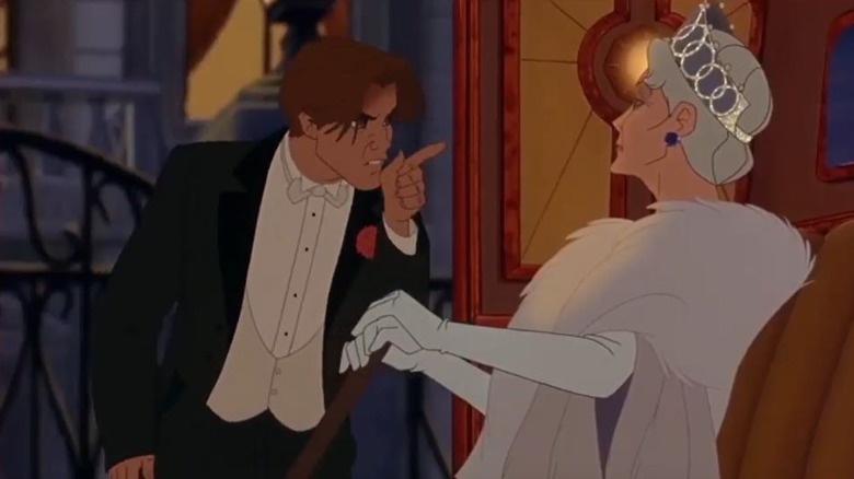 Dimitri and the dowager empress in Anastasia