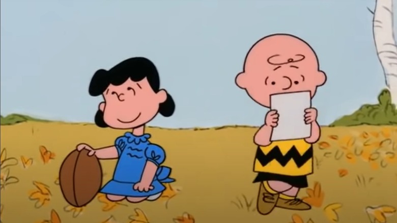 Charlie Brown reads Lucy's contract, Great Pumpkin